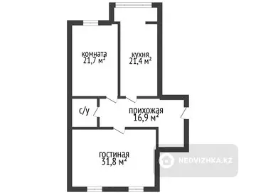 2-комнатная квартира, этаж 4 из 5, 97 м²