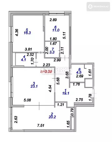 103 м², 3-комнатная квартира, этаж 8 из 18, 103 м², изображение - 9