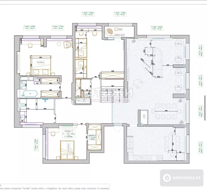 323 м², 7-комнатная квартира, этаж 17 из 17, 323 м², изображение - 1