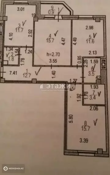 80 м², 3-комнатная квартира, этаж 1 из 9, 80 м², изображение - 5