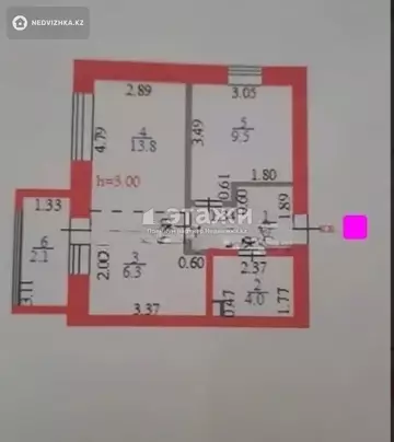 2-комнатная квартира, этаж 4 из 10, 41 м²