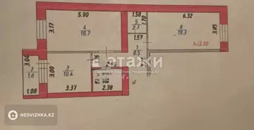 2-комнатная квартира, этаж 5 из 10, 66 м²