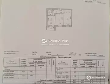 55 м², 2-комнатная квартира, этаж 1 из 12, 55 м², изображение - 1