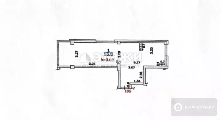 56 м², 2-комнатная квартира, этаж 5 из 7, 56 м², изображение - 1