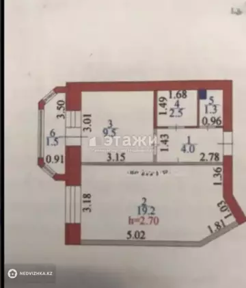 38 м², 1-комнатная квартира, этаж 5 из 7, 38 м², изображение - 0