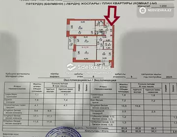 4-комнатная квартира, этаж 8 из 9, 90 м²