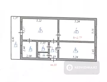 60 м², 3-комнатная квартира, этаж 2 из 3, 60 м², изображение - 3