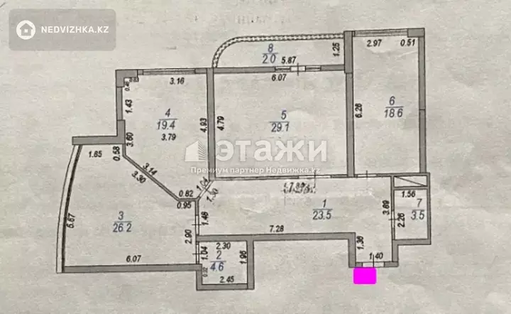 127 м², 3-комнатная квартира, этаж 11 из 30, 127 м², изображение - 1