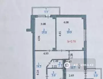 2-комнатная квартира, этаж 9 из 16, 68 м²