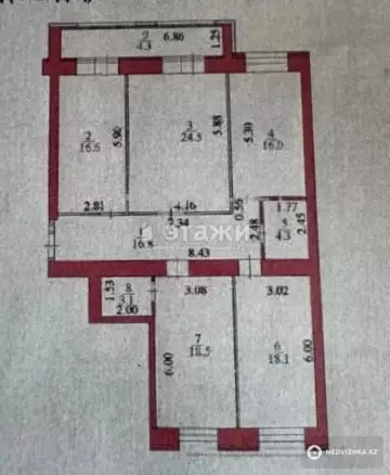 122.2 м², 4-комнатная квартира, этаж 12 из 12, 122 м², изображение - 9