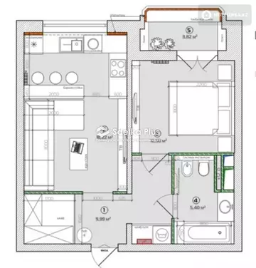 2-комнатная квартира, этаж 12 из 12, 65 м²