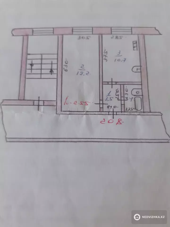 36.5 м², 1-комнатная квартира, этаж 2 из 5, 36 м², изображение - 1