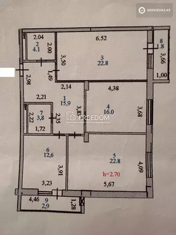 102.7 м², 3-комнатная квартира, этаж 11 из 18, 103 м², изображение - 7