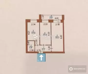 58 м², 2-комнатная квартира, этаж 5 из 9, 58 м², изображение - 0