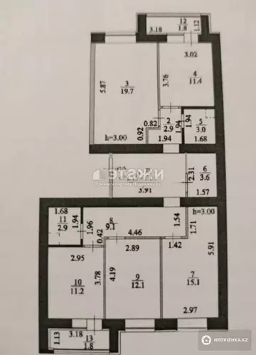 4-комнатная квартира, этаж 10 из 13, 104 м²