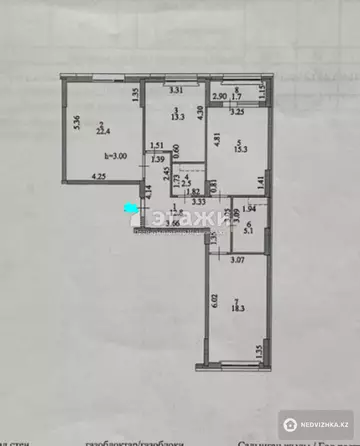 92 м², 3-комнатная квартира, этаж 5 из 12, 92 м², изображение - 11