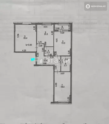 92 м², 3-комнатная квартира, этаж 5 из 12, 92 м², изображение - 29