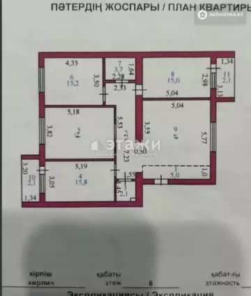 117 м², 4-комнатная квартира, этаж 6 из 9, 117 м², изображение - 4