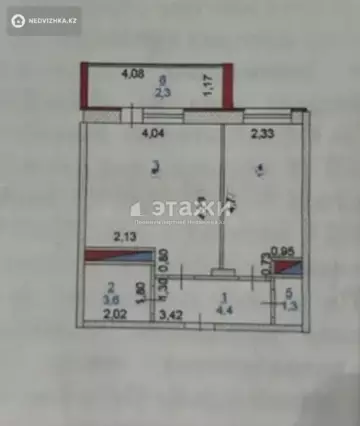 1-комнатная квартира, этаж 6 из 12, 40 м²