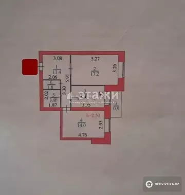2-комнатная квартира, этаж 2 из 10, 59 м²