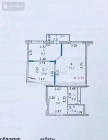 56 м², 2-комнатная квартира, этаж 8 из 10, 56 м², изображение - 6