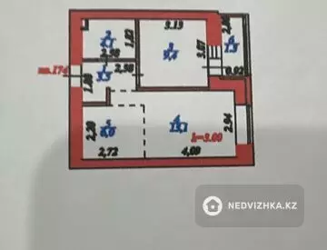 2-комнатная квартира, этаж 3 из 9, 60 м²