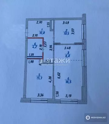 63.3 м², 3-комнатная квартира, этаж 9 из 17, 63 м², изображение - 8
