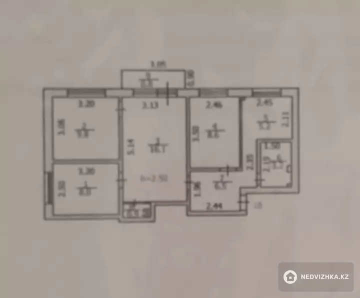 59 м², 4-комнатная квартира, этаж 5 из 5, 59 м², изображение - 1