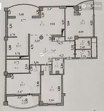 4-комнатная квартира, этаж 18 из 18, 175 м²
