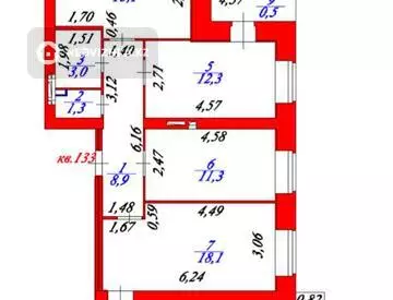 88 м², 4-комнатная квартира, этаж 9 из 10, 88 м², изображение - 9