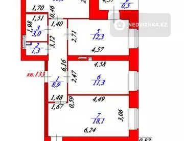 88 м², 4-комнатная квартира, этаж 9 из 10, 88 м², изображение - 24