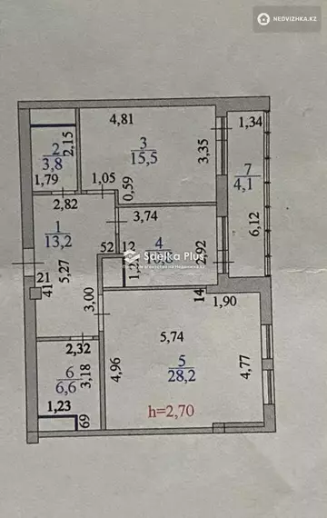 2-комнатная квартира, этаж 12 из 21, 83 м²