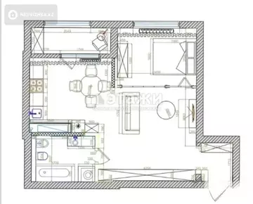 2-комнатная квартира, этаж 8 из 16, 43 м²