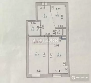 67 м², 2-комнатная квартира, этаж 10 из 21, 67 м², изображение - 3