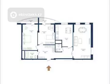 3-комнатная квартира, этаж 5 из 13, 107 м²