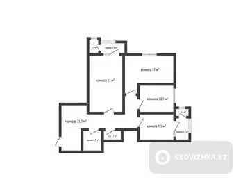 88.2 м², 3-комнатная квартира, этаж 10 из 12, 88 м², изображение - 11