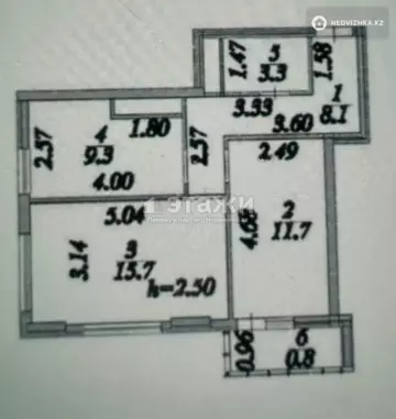 2-комнатная квартира, этаж 6 из 13, 49 м²