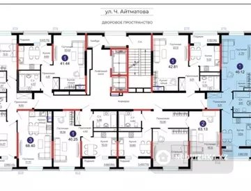 46.12 м², 1-комнатная квартира, этаж 13 из 16, 46 м², изображение - 0