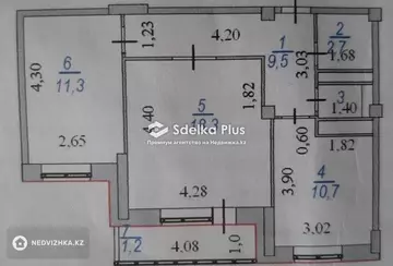 55 м², 2-комнатная квартира, этаж 12 из 15, 55 м², изображение - 2