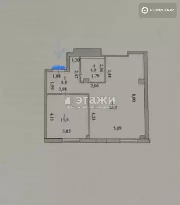 2-комнатная квартира, этаж 11 из 11, 65 м²