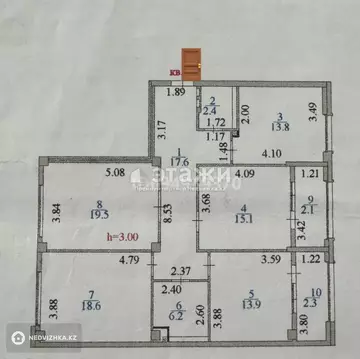 4-комнатная квартира, этаж 2 из 9, 115 м²