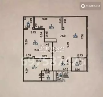 4-комнатная квартира, этаж 31 из 36, 117 м²