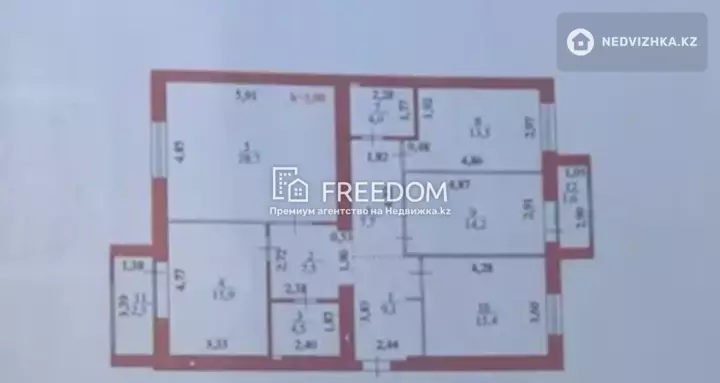 124.4 м², 4-комнатная квартира, этаж 3 из 12, 124 м², изображение - 1