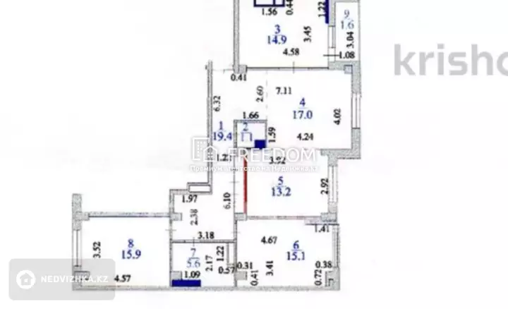 103.8 м², 4-комнатная квартира, этаж 7 из 12, 104 м², изображение - 1