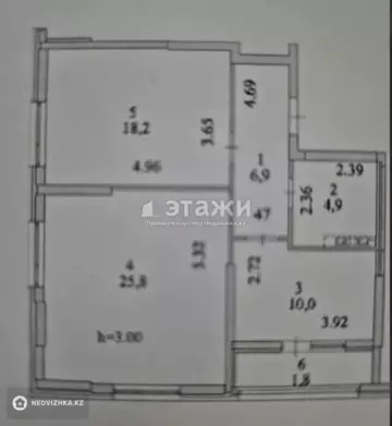 2-комнатная квартира, этаж 4 из 17, 68 м²