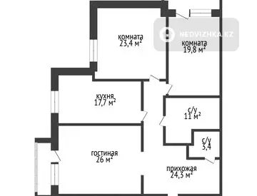 125.6 м², 3-комнатная квартира, этаж 7 из 16, 126 м², изображение - 12