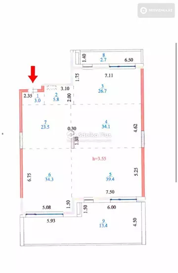 4-комнатная квартира, этаж 1 из 4, 183 м²
