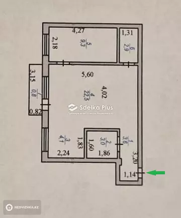 46.2 м², 2-комнатная квартира, этаж 5 из 5, 46 м², изображение - 0