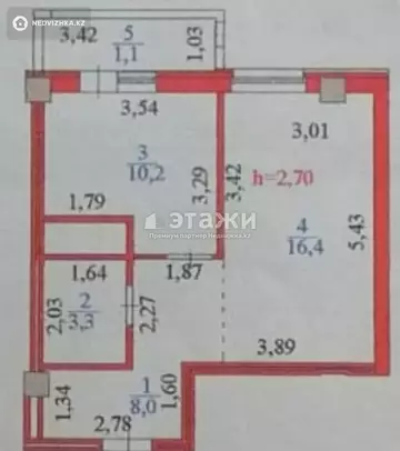 31.7 м², 1-комнатная квартира, этаж 2 из 9, 32 м², изображение - 10
