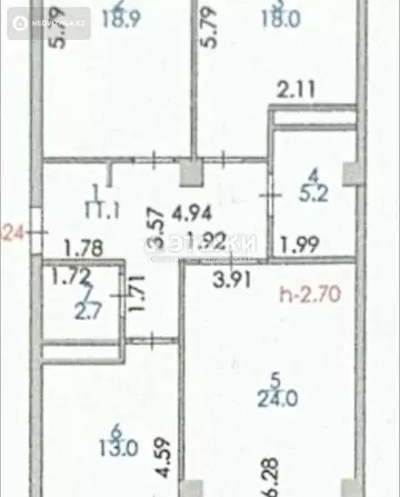 94.5 м², 3-комнатная квартира, этаж 13 из 13, 94 м², изображение - 5